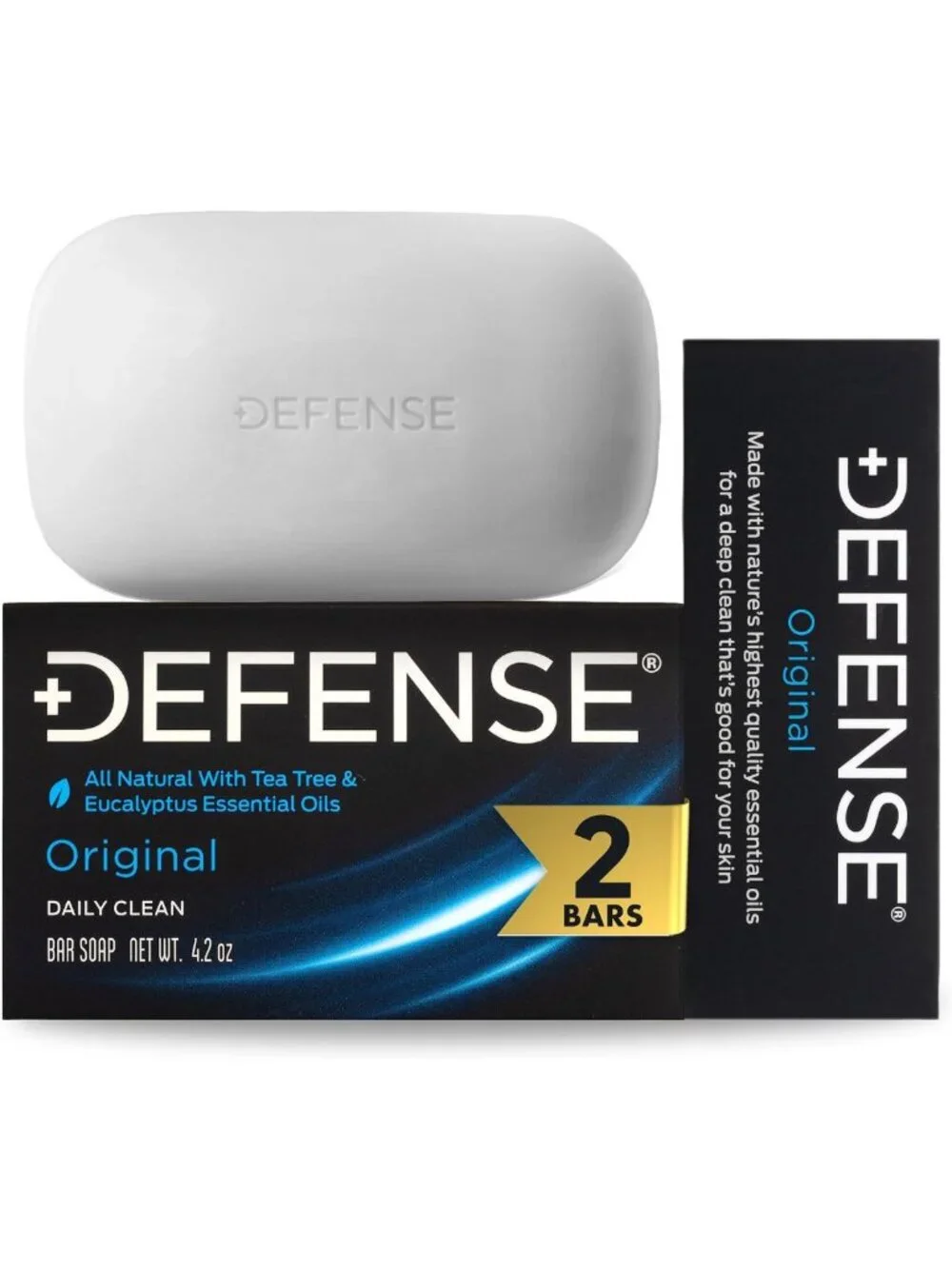 Natural Tea Tree Bar Soap for Men - 2 Pack, All-Natural Defense & Skin Care